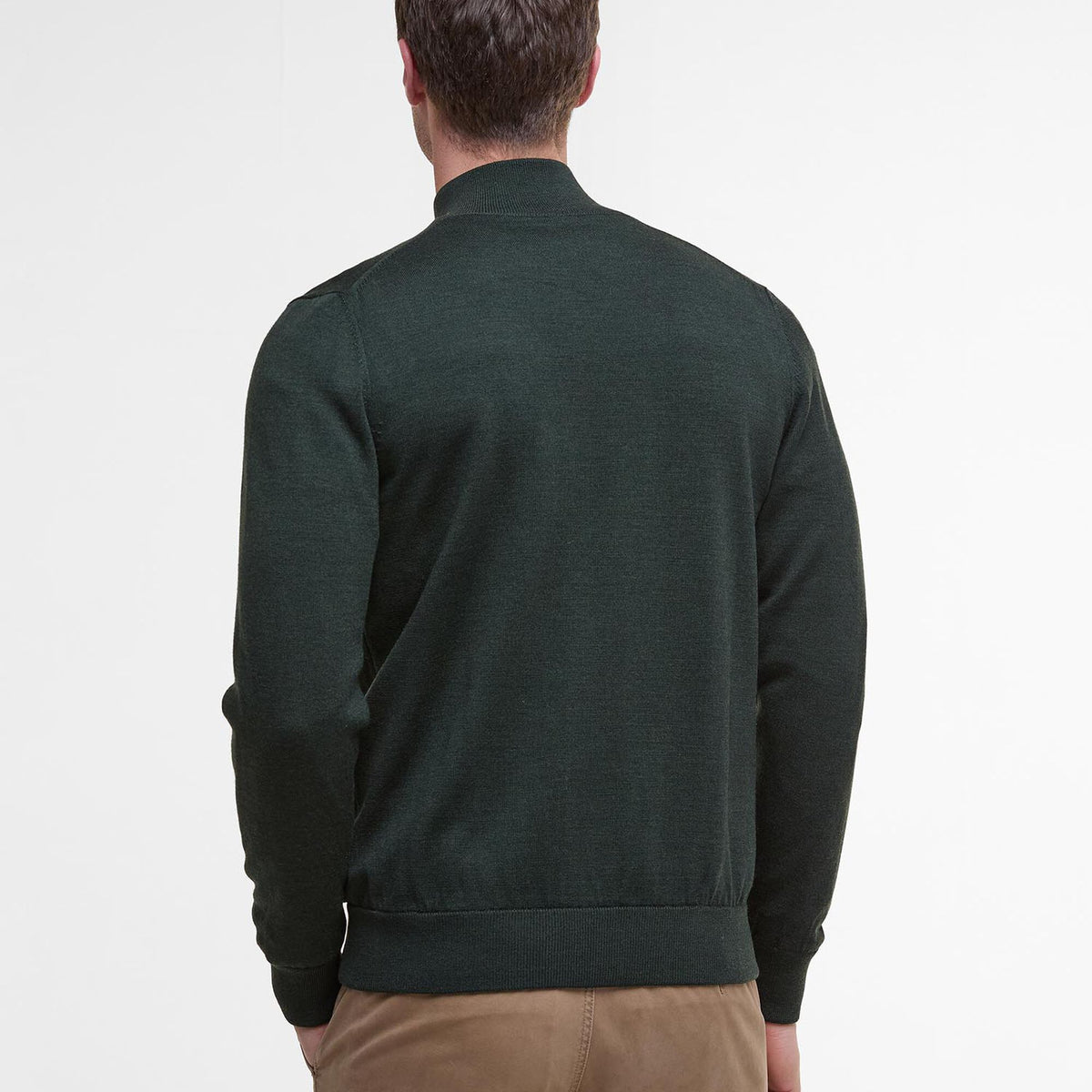 Barbour Gamlin Quarter-Zip Jumper in Olive, image 3