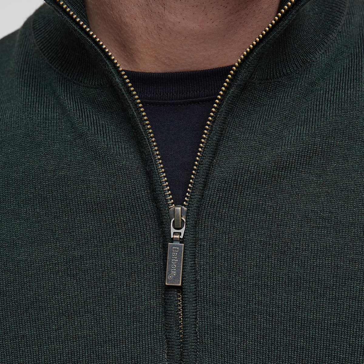 Barbour Gamlin Quarter-Zip Jumper in Olive, image 5