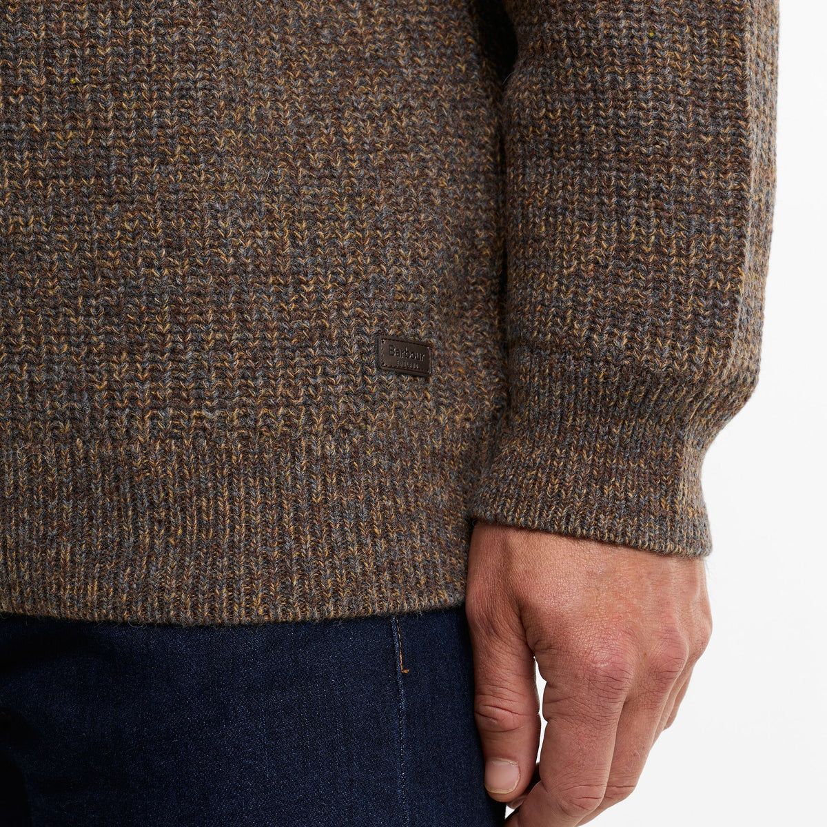 Barbour Horseford Crew Neck Jumper in Sandstone, image 4