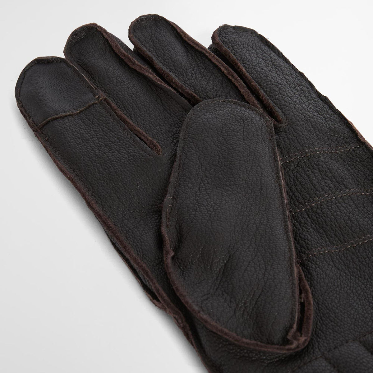 Barbour Leather Utility Gloves in Brown, image 3