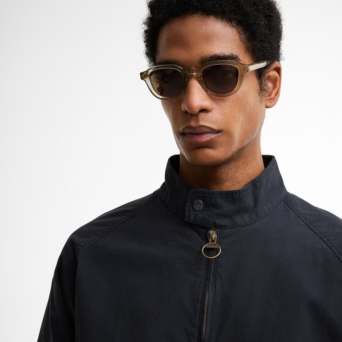 Barbour Royston Cotton Harrington Jacket in Dark Navy, image 4