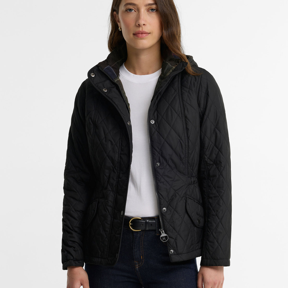 Barbour Millfire Quilted Jacket in Black-Classic, image 1