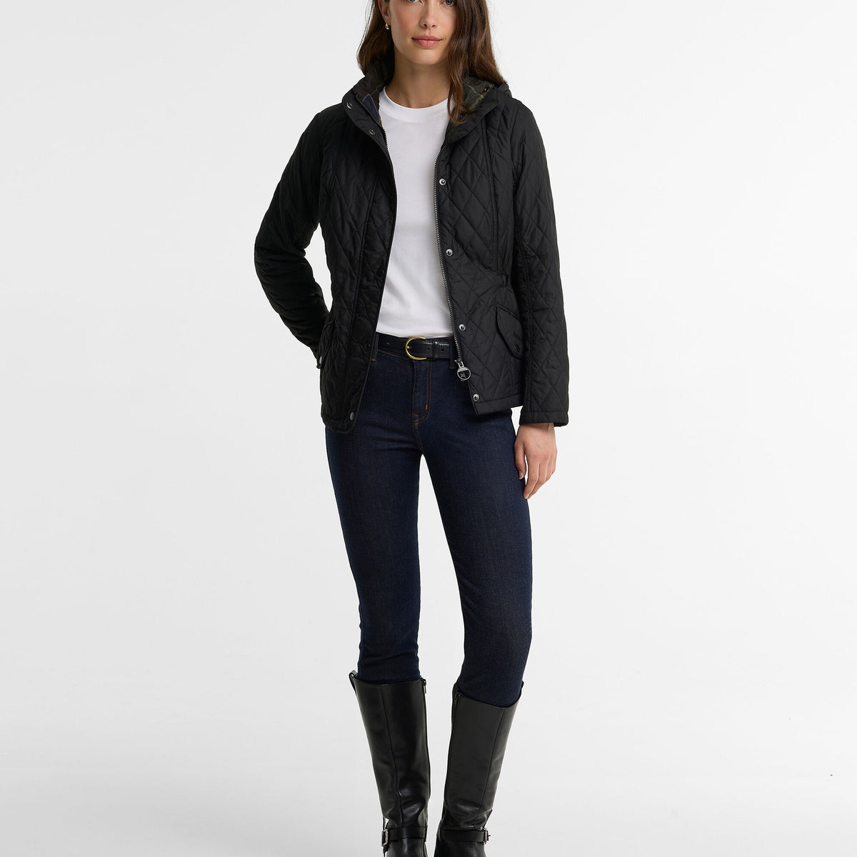 Barbour Millfire Quilted Jacket in Black-Classic