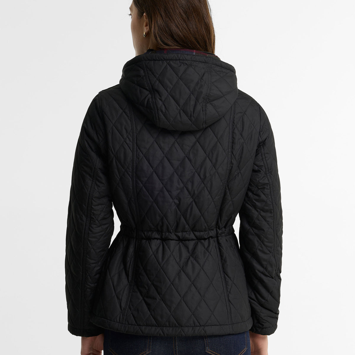 Barbour Millfire Quilted Jacket in Black-Classic, image 3