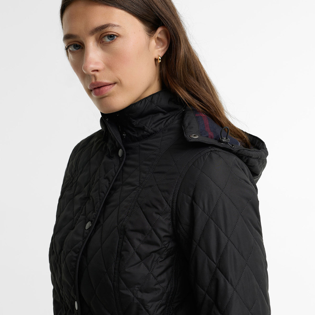 Barbour Millfire Quilted Jacket in Black-Classic, image 4