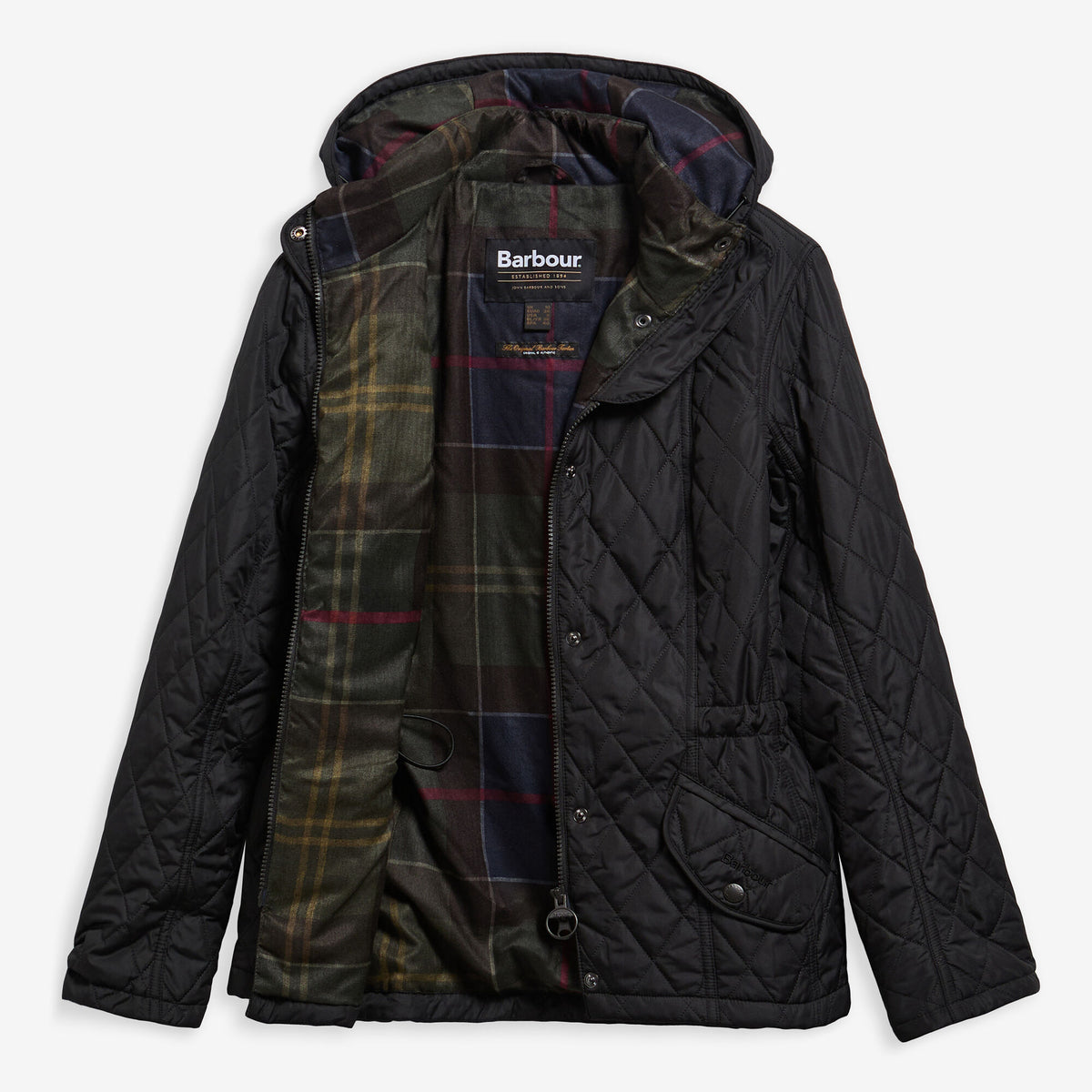 Barbour Millfire Quilted Jacket in Black-Classic, image 6