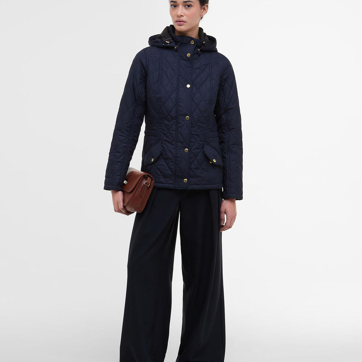 Barbour Millfire Quilted Jacket in Navy-Classic, image 2