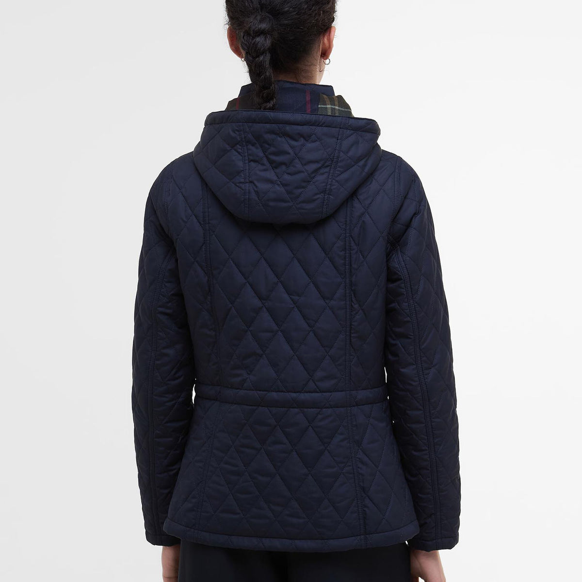 Barbour Millfire Quilted Jacket in Navy-Classic, image 3