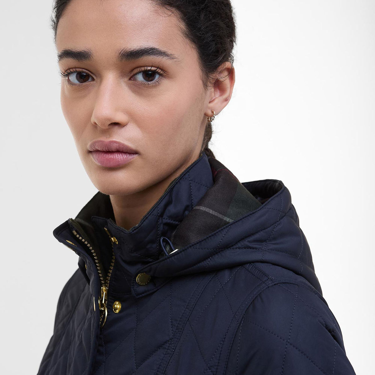 Barbour Millfire Quilted Jacket in Navy-Classic, image 4