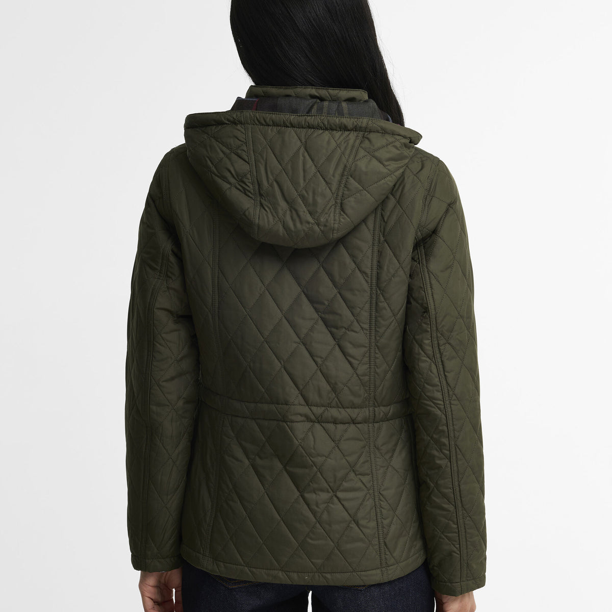 Barbour Millfire Quilted Jacket in Olive-Classic, image 3