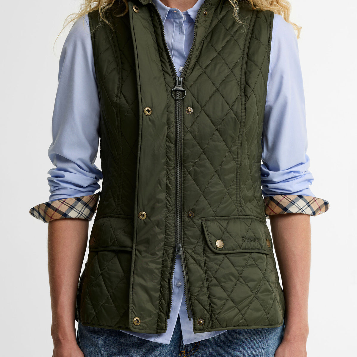 Barbour Otterburn Gilet in Olive, image 4