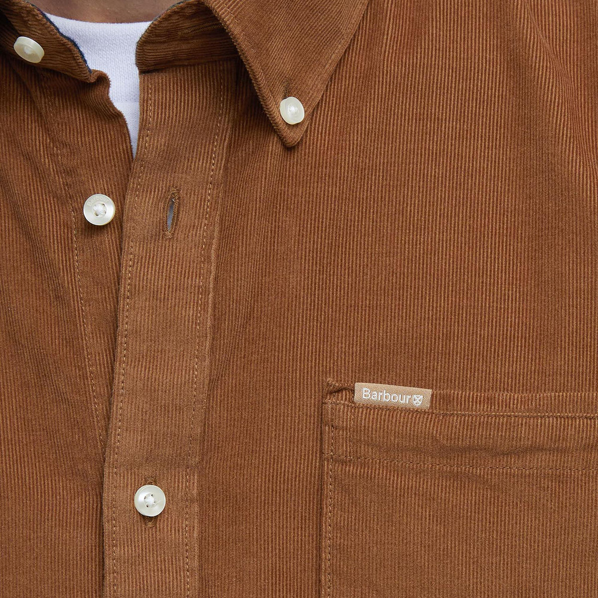 Barbour Ramsey Tailored Long-Sleeved Shirt in Sandstone, image 6