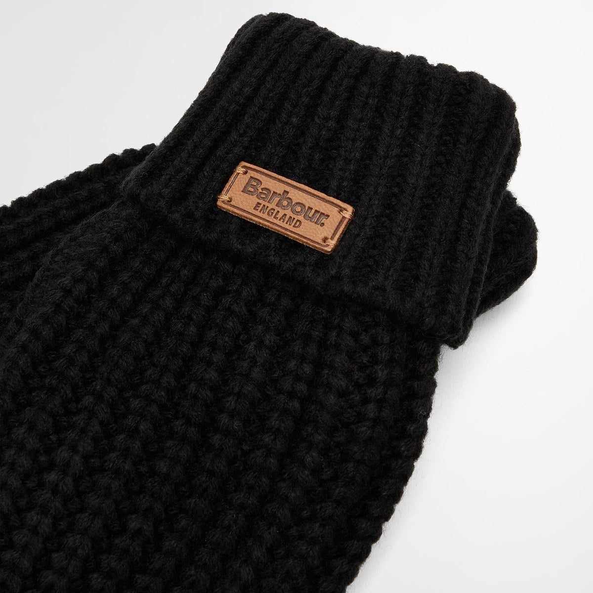 Barbour Saltburn Knitted Gloves in Classic Black, image 2