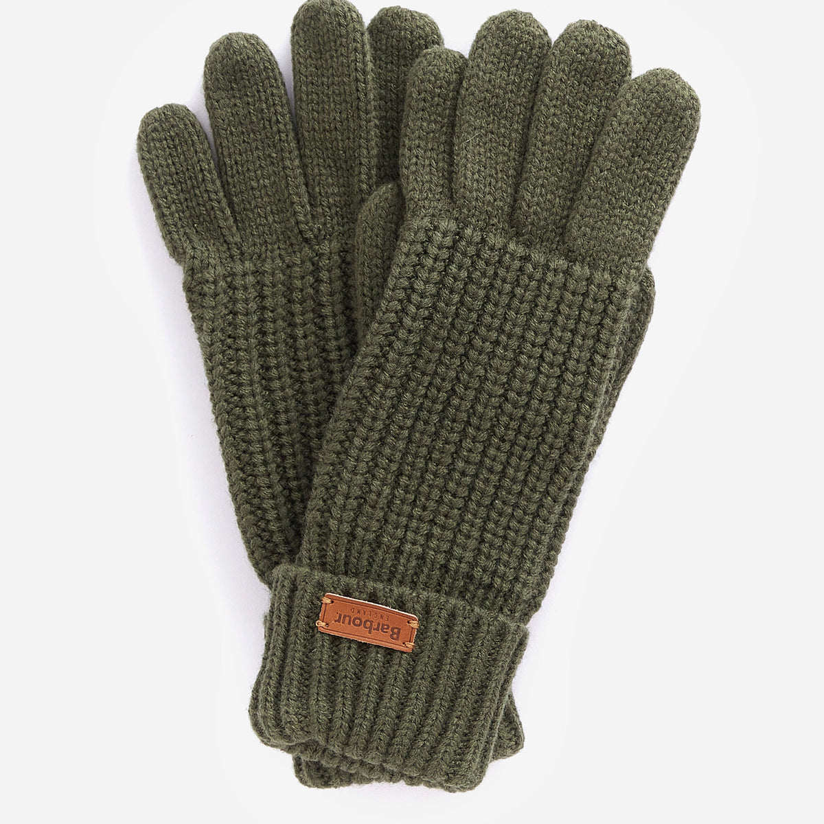 Barbour Saltburn Knitted Gloves in Olive