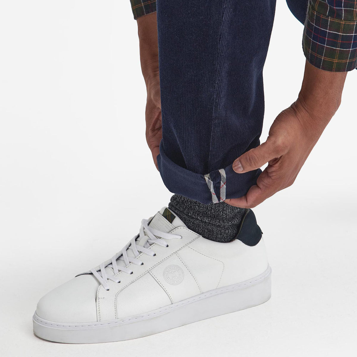 Barbour Stretch Cord Tailored Trousers in Classic Navy, image 5