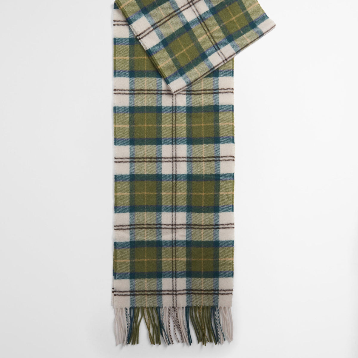 Barbour Tartan Lambswool Scarf in Ancient, image 1
