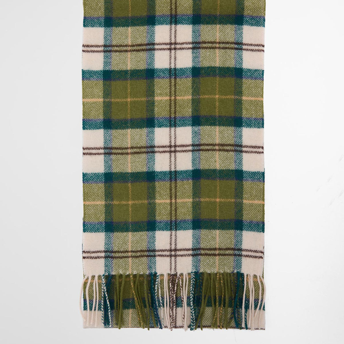 Barbour Tartan Lambswool Scarf in Ancient, image 2