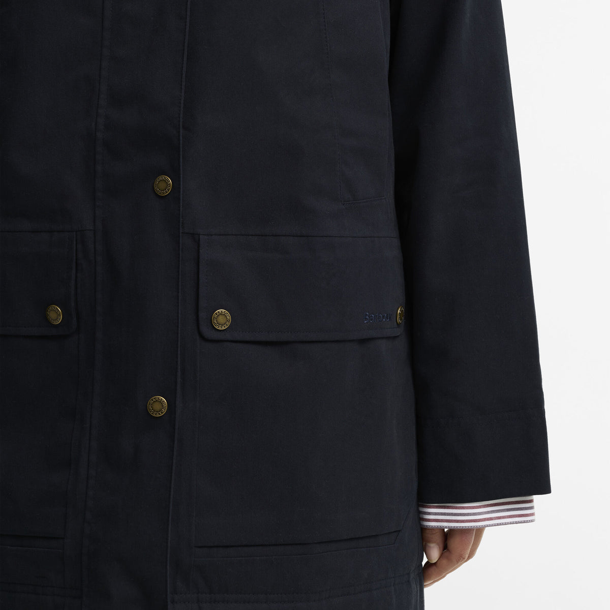 Barbour Winter Beadnell Waterproof Jacket in Deep Navy/Classic, image 5