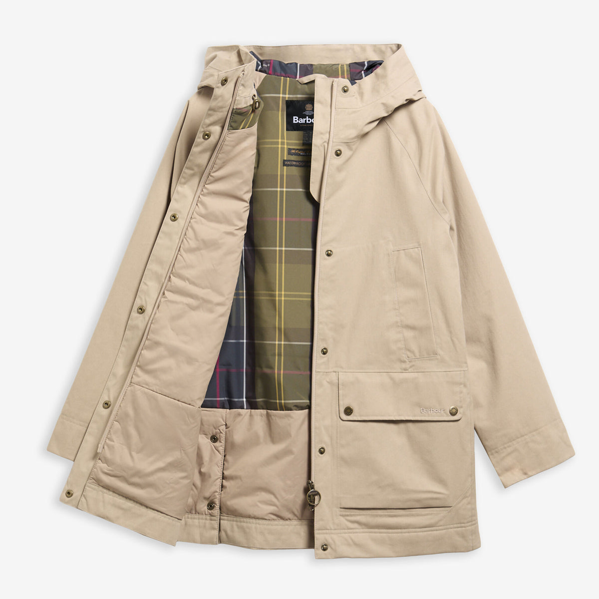 Barbour Winter Beadnell Waterproof Jacket in Sand Dune-Classic, image 6