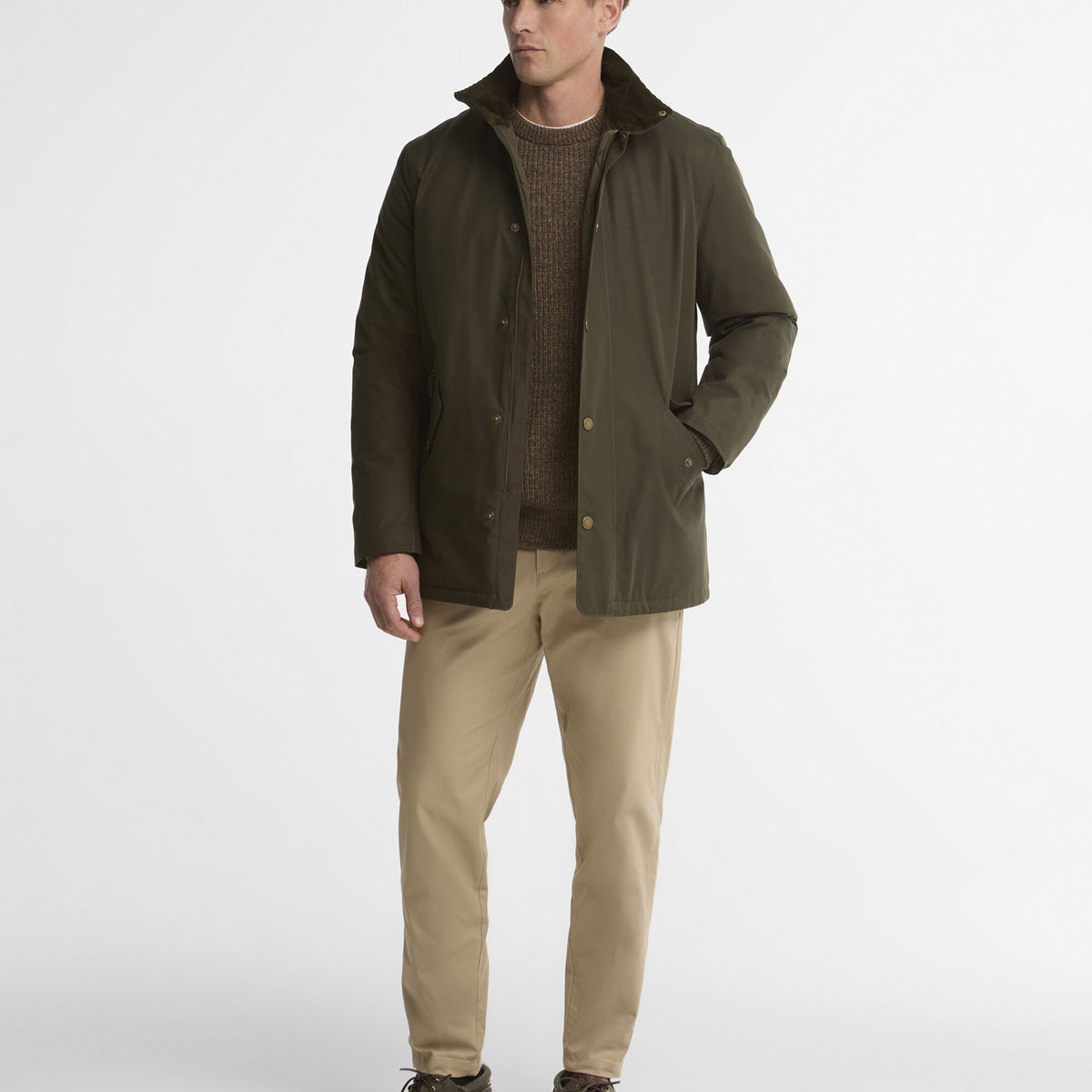 Barbour Winter Spoonbill Waterproof Jacket in Dark Olive, image 2