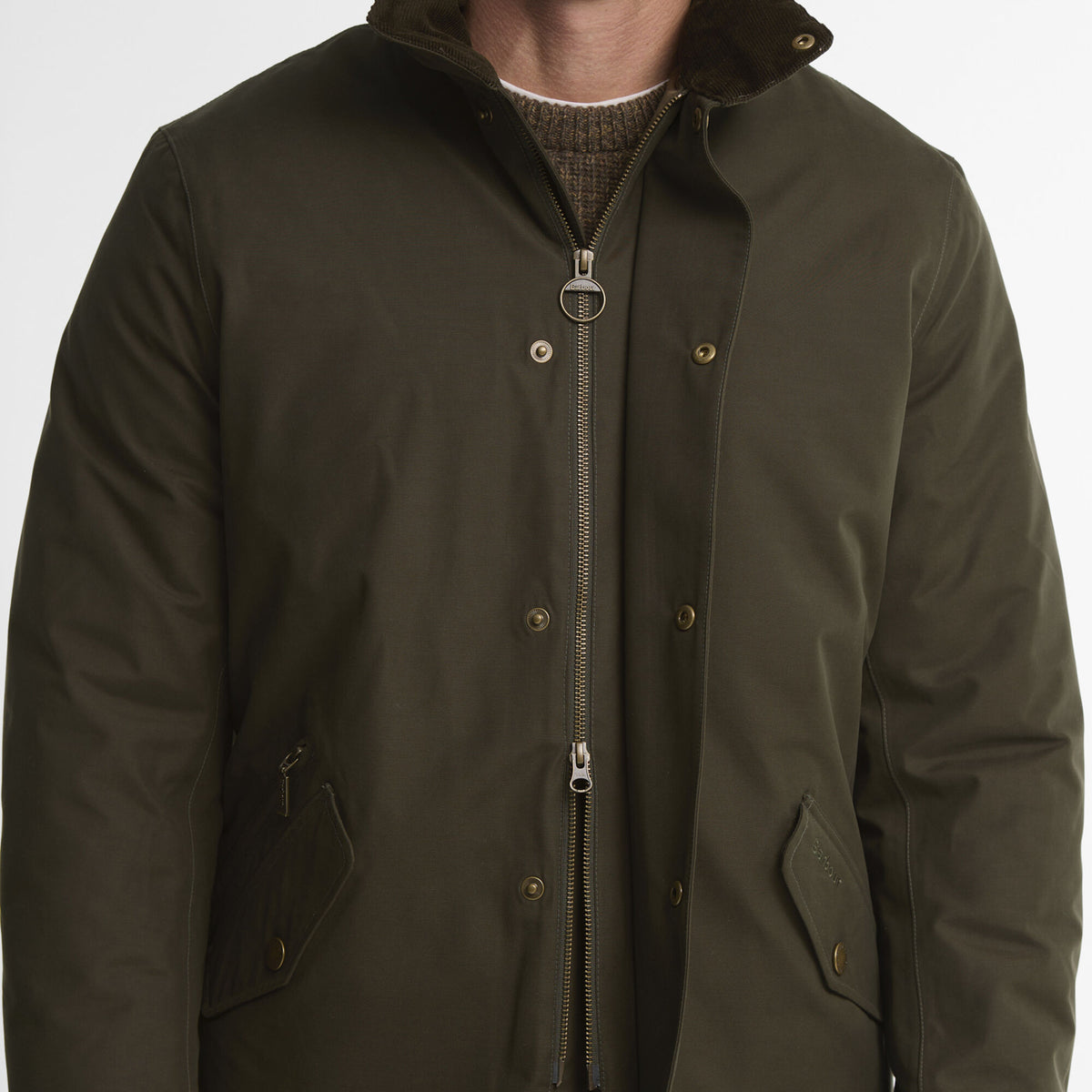 Barbour Winter Spoonbill Waterproof Jacket in Dark Olive, image 6