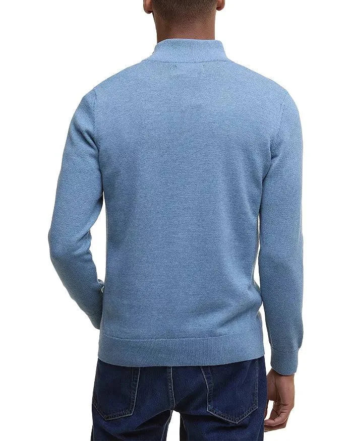 Barbour Cotton Half Zip Sweater -Blue Stone